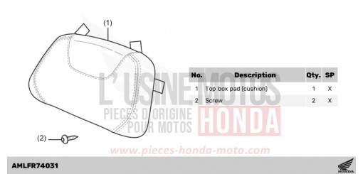 KIT,TOP BOX PAD (CUSHION) *BLACK RED* NT1100AS de 2025